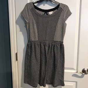 Black & white polka dot dress